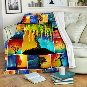litzzy Tree Of Life Fleece Blanket HST1910188 Fleece Blanket   
