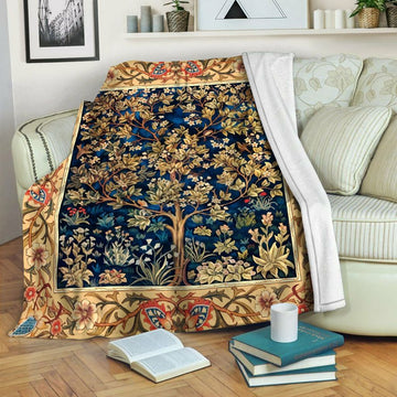 litzzy Tree Of Life Fleece Blanket HST19101918 Fleece Blanket   