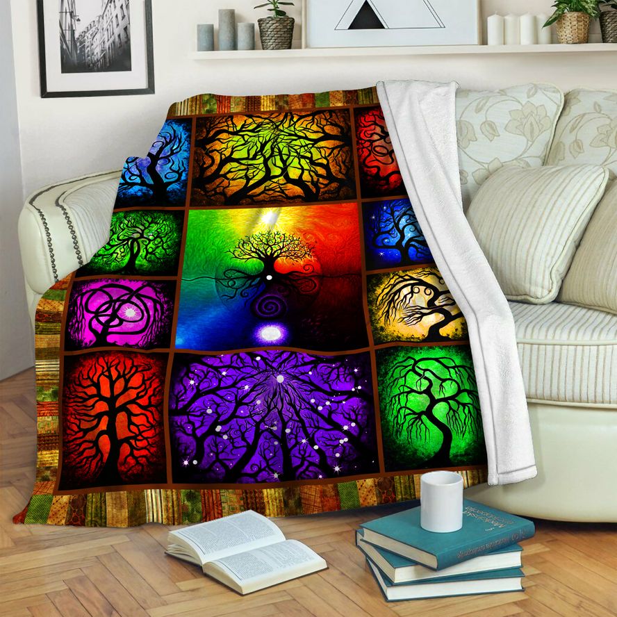 litzzy Tree Of Life Fleece Blanket HST1910195 Fleece Blanket   