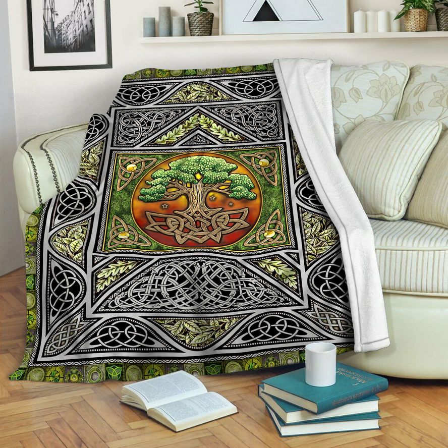 litzzy Tree Of Life Fleece Blanket HST1910202 Fleece Blanket   