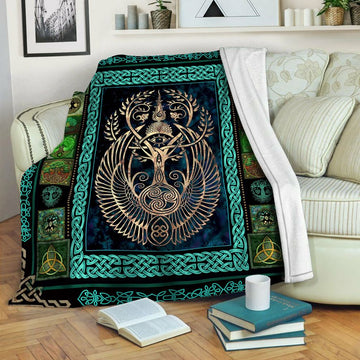 litzzy Tree Of Life Fleece Blanket HST19103449 Fleece Blanket   
