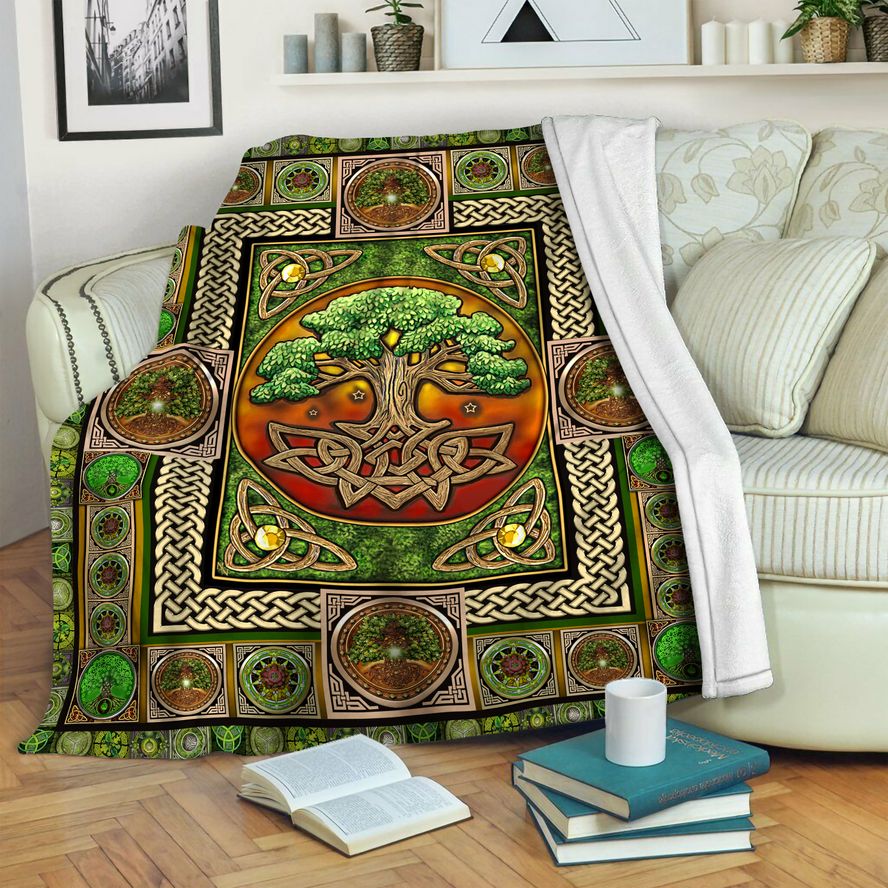 litzzy Tree Of Life Fleece Blanket HST19103851 Fleece Blanket   