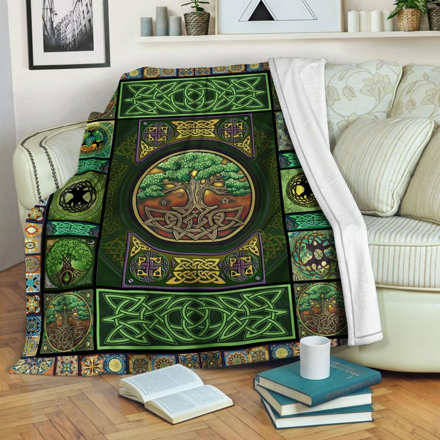 litzzy Tree Of Life Fleece Blanket HST19103855 Fleece Blanket   