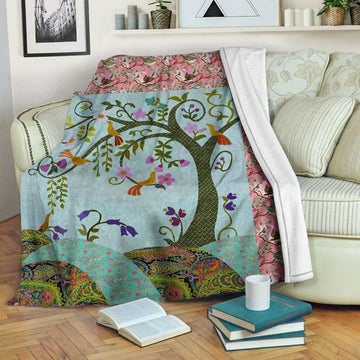 litzzy Tree Of Life Fleece Blanket HST19103860 Fleece Blanket   