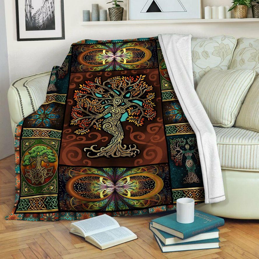 litzzy Tree Of Life Fleece Blanket HST19103861 Fleece Blanket   