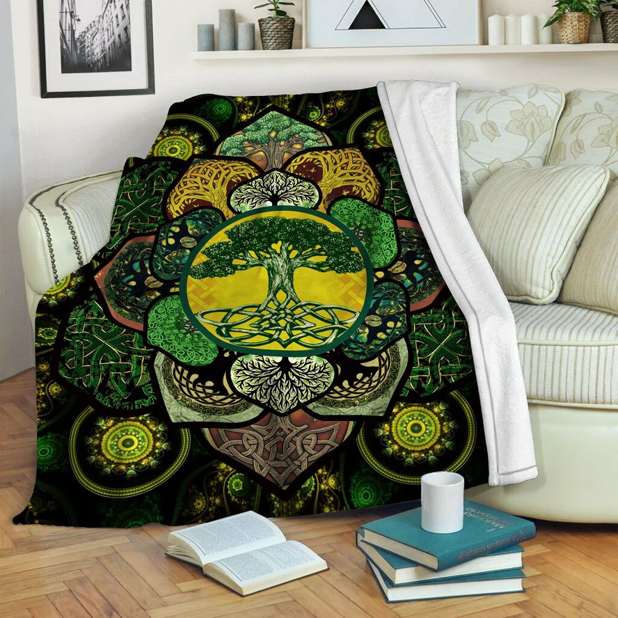 litzzy Tree Of Life Fleece Blanket HST19103863 Fleece Blanket   