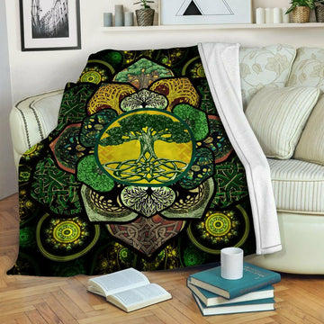litzzy Tree Of Life Fleece Blanket HST19103863 Fleece Blanket   
