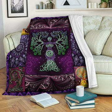 litzzy Tree Of Life Fleece Blanket HST19103864 Fleece Blanket   