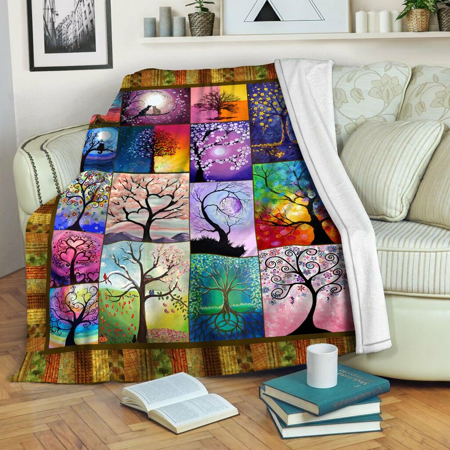 litzzy Tree Of Life Fleece Blanket HST19103870 Fleece Blanket   