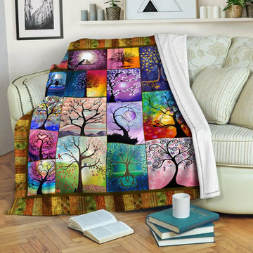litzzy Tree Of Life Fleece Blanket HST19103870 Fleece Blanket   