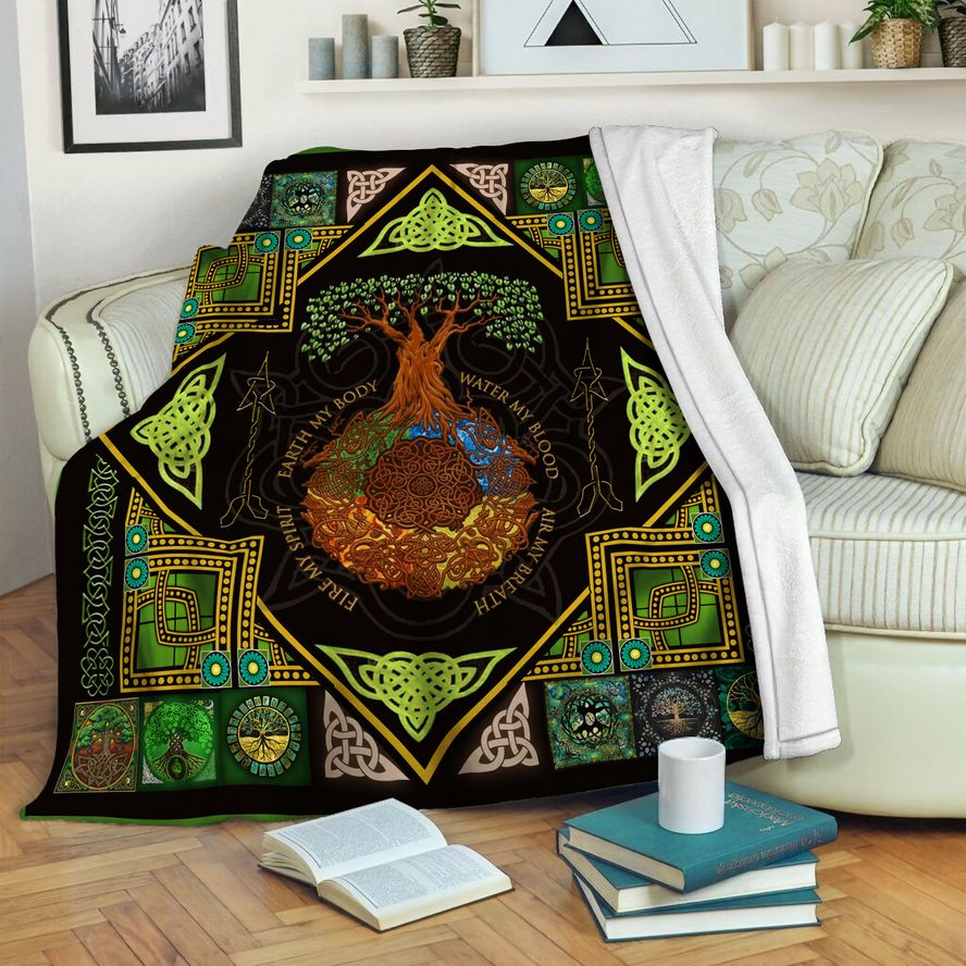 litzzy Tree Of Life Fleece Blanket HST19103871 Fleece Blanket   