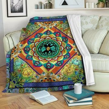litzzy Tree Of Life HQT1410257 Fleece Blanket Fleece Blanket   