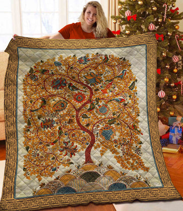 litzzy Tree Of Life Fleece Blanket LML251002TD Quilt Blanket   
