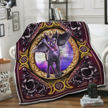 litzzy Triple Goddess Cat Fleece Blanket HST1910442 Fleece Blanket   