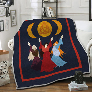 litzzy Triple Moon Fleece Blanket HST19103874 Fleece Blanket   