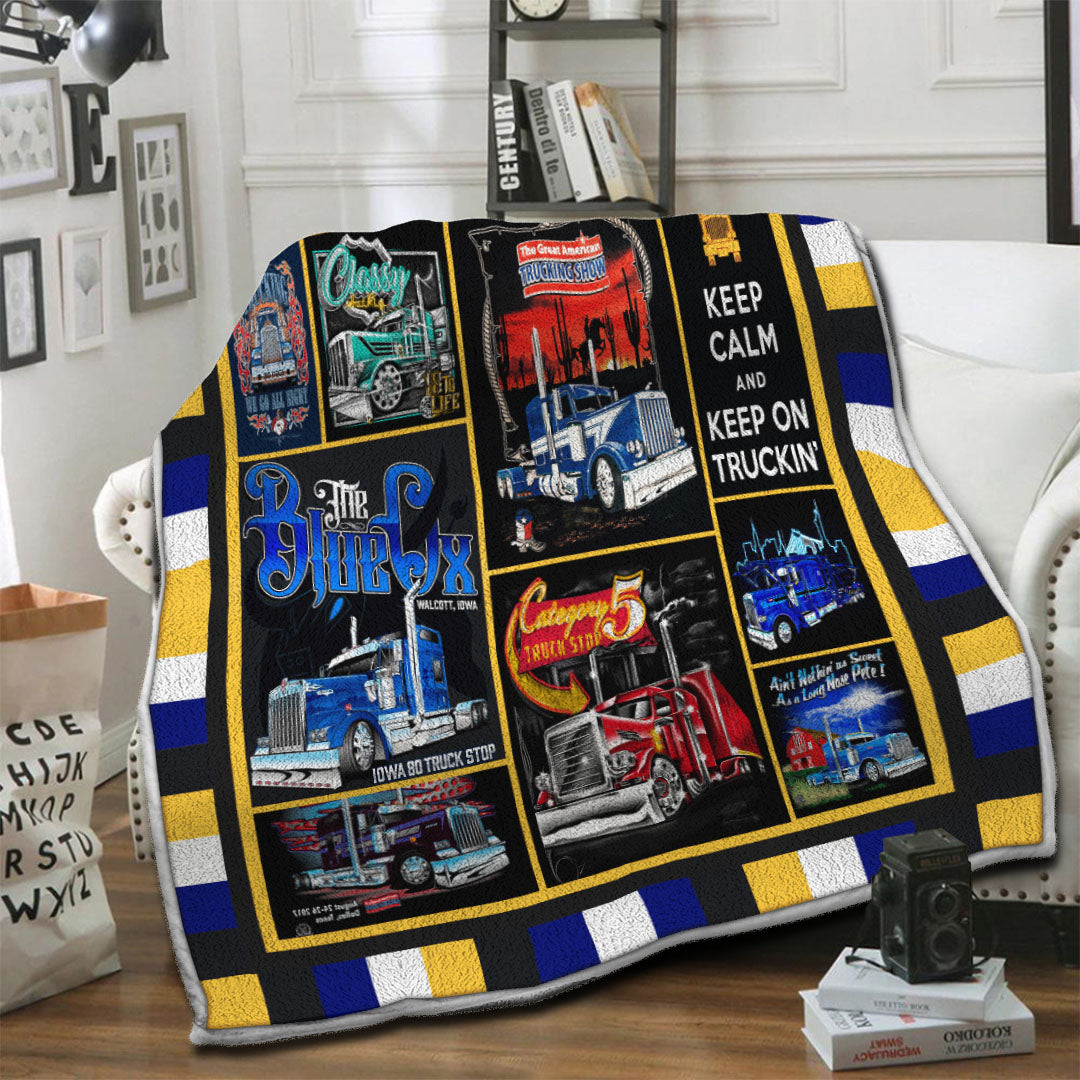 litzzy Truck HQT16101231 Fleece Blanket Fleece Blanket   