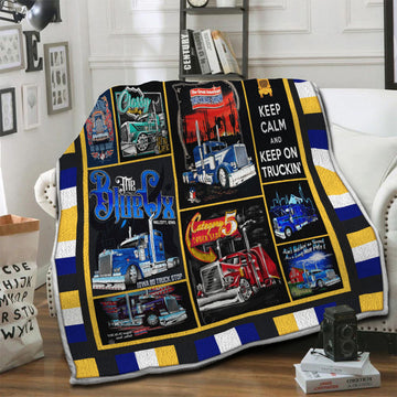 litzzy Truck HQT16101231 Fleece Blanket Fleece Blanket   