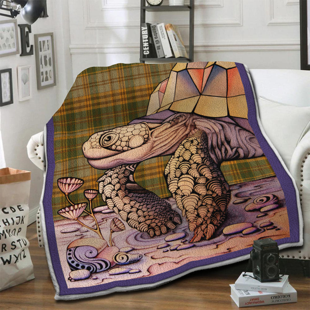 litzzy Turtle Fleece Blanket HST19101925 Fleece Blanket   