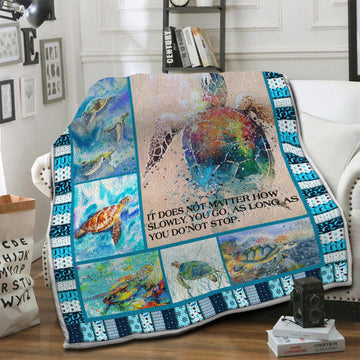 litzzy Turtle Fleece Blanket HST19101928 Fleece Blanket   