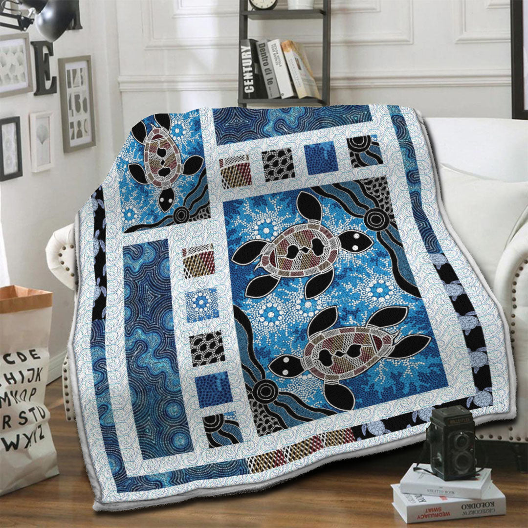 litzzy Turtle Fleece Blanket HST19102484 Fleece Blanket   