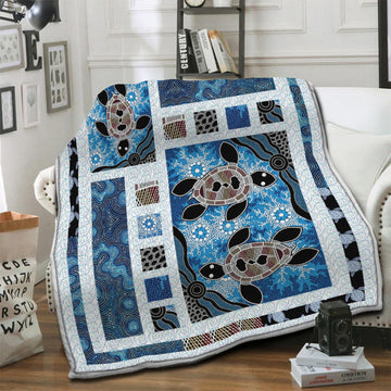 litzzy Turtle Fleece Blanket HST19102484 Fleece Blanket   