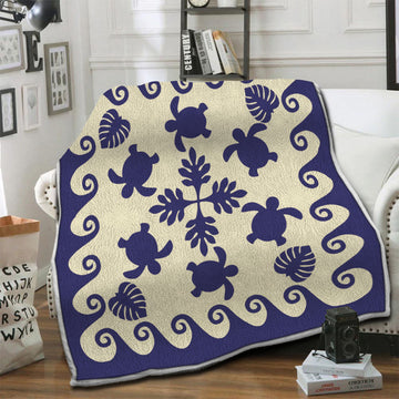 litzzy Turtle Fleece Blanket HST19102490 Fleece Blanket   