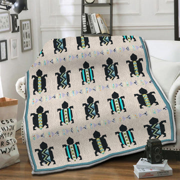 litzzy Turtle Fleece Blanket HST19102494 Fleece Blanket   
