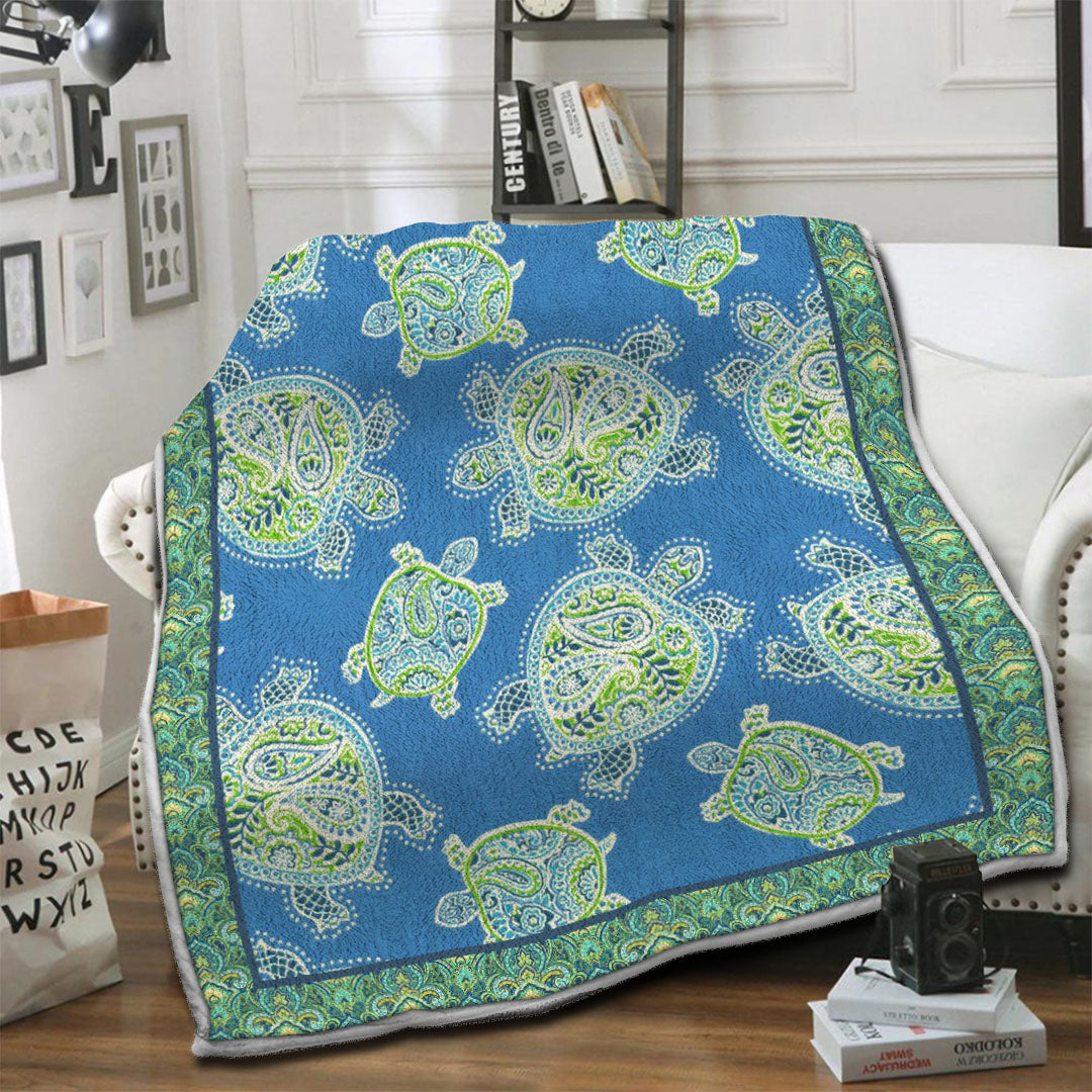 litzzy Turtle Fleece Blanket HST19102495 Fleece Blanket   