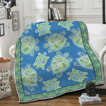 litzzy Turtle Fleece Blanket HST19102495 Fleece Blanket   