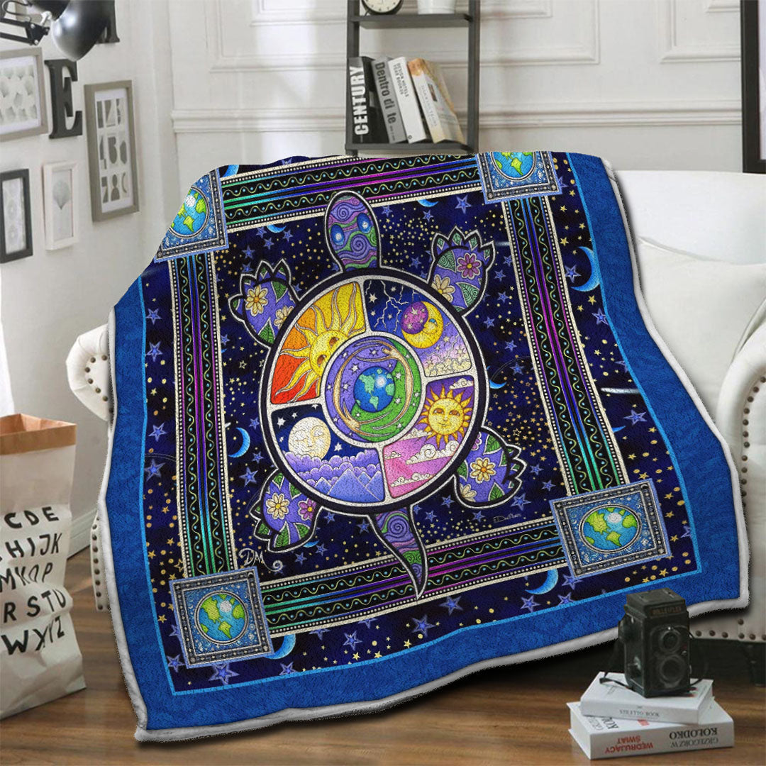 litzzy Turtle Fleece Blanket HST19102497 Fleece Blanket   