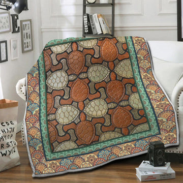 litzzy Turtle Fleece Blanket HST19102501 Fleece Blanket   