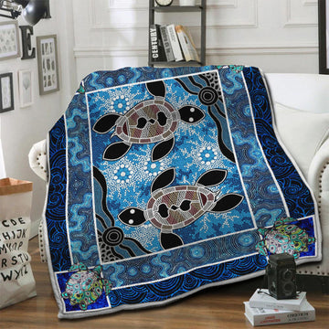 litzzy Turtle Fleece Blanket HST19102507 Fleece Blanket   