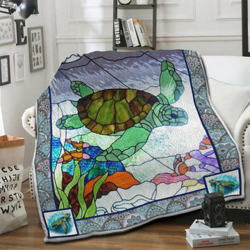 litzzy Turtle Fleece Blanket HST19102509 Fleece Blanket   