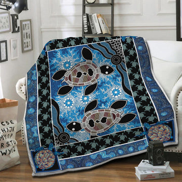 litzzy Turtle Fleece Blanket HST19102521 Fleece Blanket   