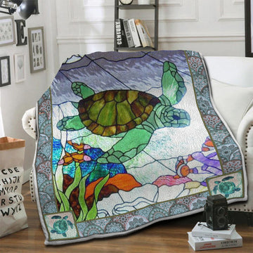 litzzy Turtle Fleece Blanket HST19102525 Fleece Blanket   