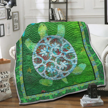 litzzy Turtle Fleece Blanket HST19102536 Fleece Blanket   