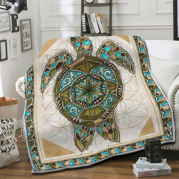litzzy Turtle Fleece Blanket HST19102541 Fleece Blanket   