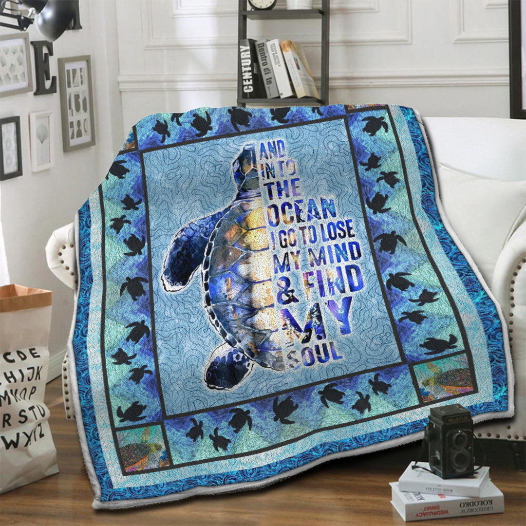 litzzy Turtle Fleece Blanket HST19102552 Fleece Blanket   