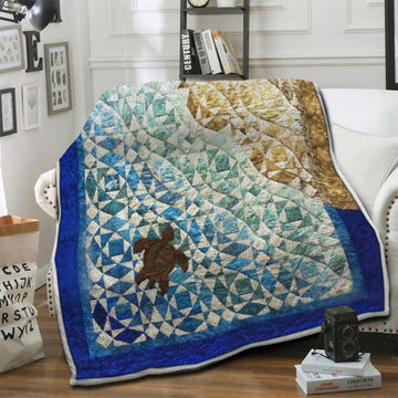 litzzy Turtle Fleece Blanket HST19102553 Fleece Blanket   