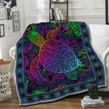 litzzy Turtle Fleece Blanket HST19103453 Fleece Blanket   