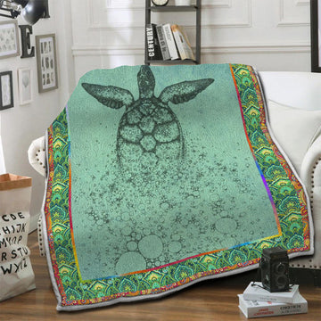 litzzy Turtle Fleece Blanket HST19103456 Fleece Blanket   