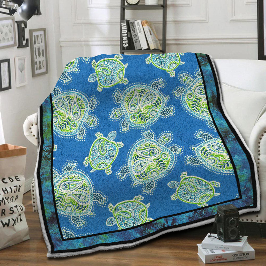litzzy Turtle Fleece Blanket HST19103459 Fleece Blanket   