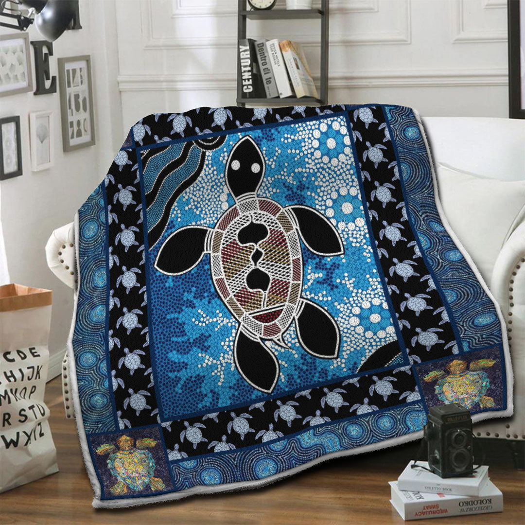 litzzy Turtle Fleece Blanket HST19103465 Fleece Blanket   