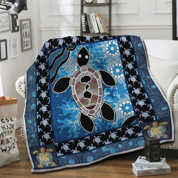 litzzy Turtle Fleece Blanket HST19103465 Fleece Blanket   