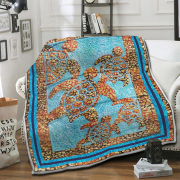 litzzy Turtle Fleece Blanket HST19103471 Fleece Blanket   