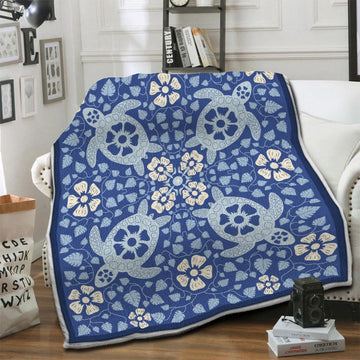 litzzy Turtle Fleece Blanket HST19103473 Fleece Blanket   
