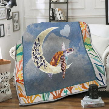 litzzy Turtle Fleece Blanket HST19103474 Fleece Blanket   