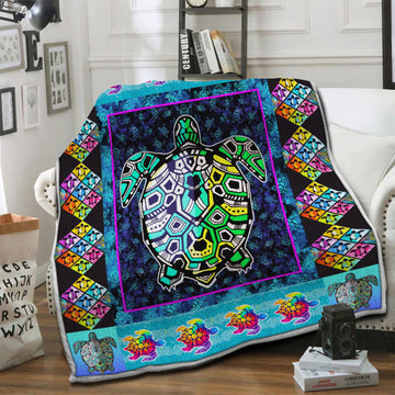 litzzy Turtle Fleece Blanket HST19103477 Fleece Blanket   
