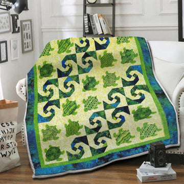 litzzy Turtle Fleece Blanket HST19103478 Fleece Blanket   