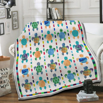 litzzy Turtle Fleece Blanket HST19103480 Fleece Blanket   